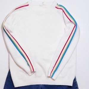 Vintage Rainbow Shoulder Sweater Skate Sweater
